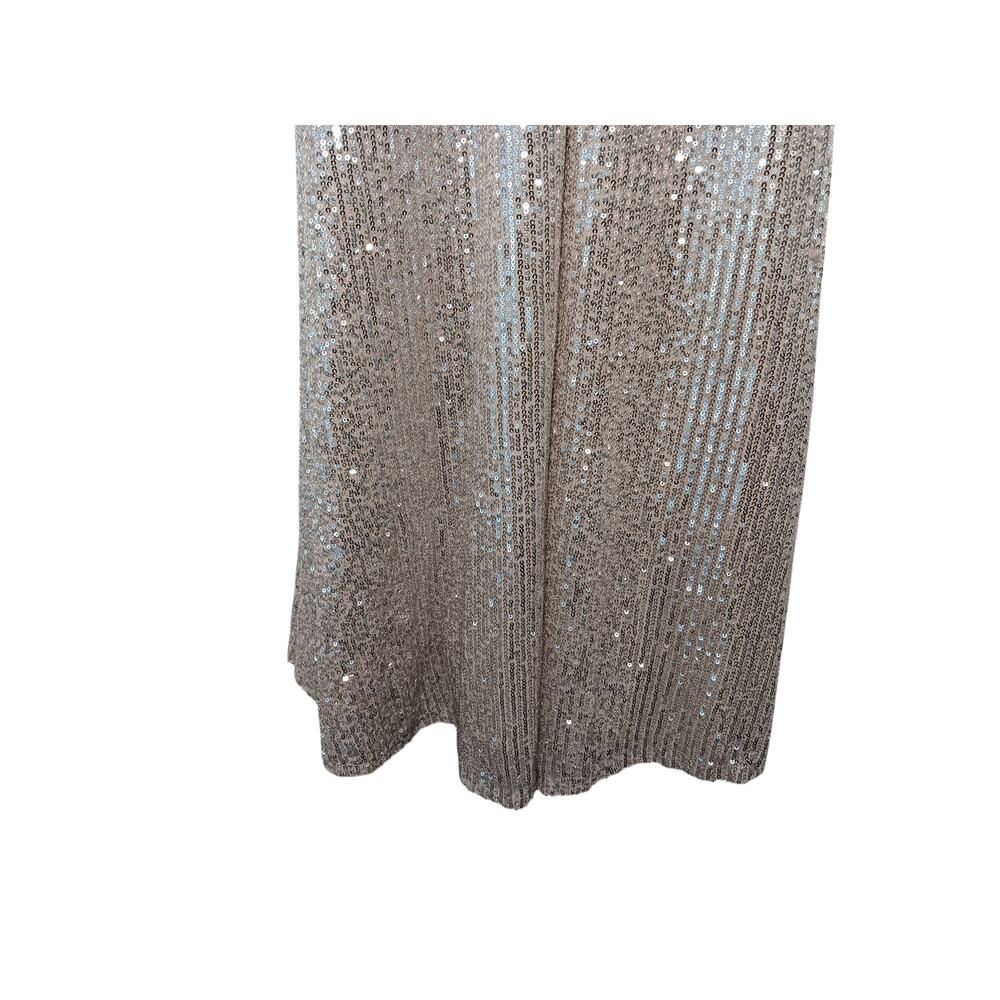 New with Tags Mac Duggal 26598 Sequin Gown Nude Gold Slit Evening Dress Size 4 - Picture 11 of 16